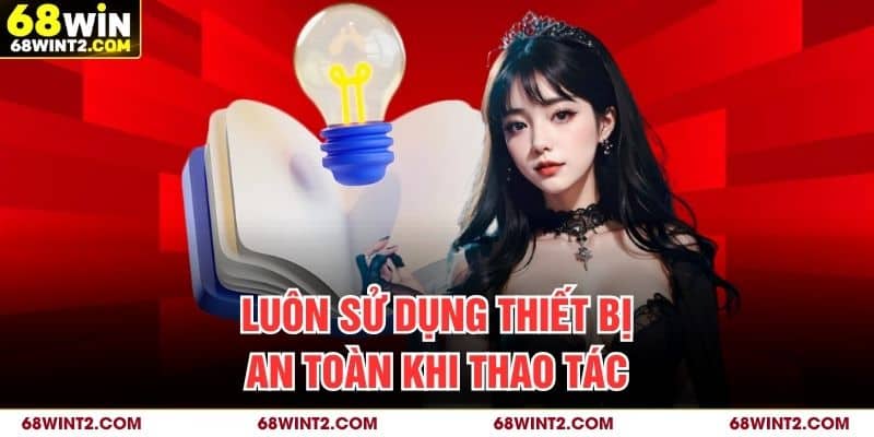 Luôn sử dụng thiết bị an toàn khi thao tác